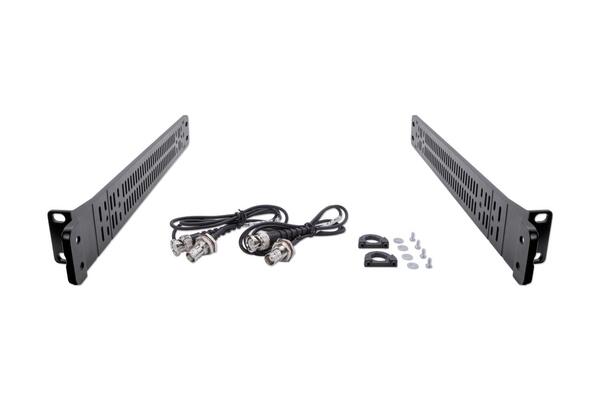 ANTENNA FRONT MOUNTING KIT FOR 19“ SENNHEISER WIRELESS RACK UNITS. INCLUDES (2) RACK BRACKETS,
